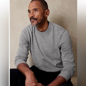 Banana Republic Men’s DONEGAL Cream Cashmere Sweater Size Medium